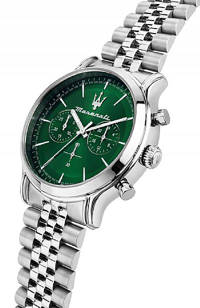  MASERATI Epoca Chronograph Silver Stainless Steel Bracelet  R8873618033