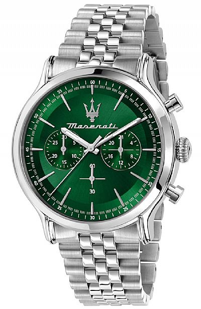 MASERATI Epoca Chronograph Silver Stainless Steel Bracelet  R8873618033