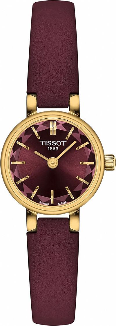 Ρολόι TISSOT T-Lady Lovely Bordeaux Leather Strap T140.009.36.371.00