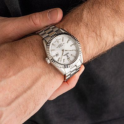 Festina Swiss Made Silver Dial Stainless Steel Bracelet F20084/A