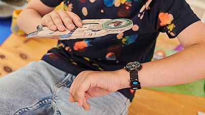  FLIK FLAK Solar System Black Fabric Strap  ZFPNP097