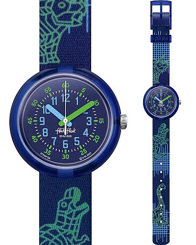  FLIK FLAK Cyberozaurus Fabric Strap  ZFPNP135