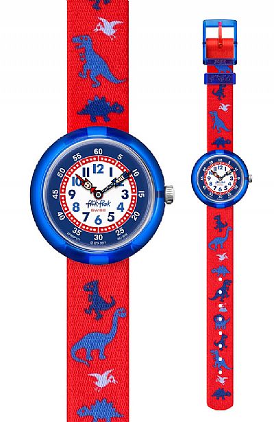  FLIK FLAK Dinosauritos Red Fabric Strap  ZFBNP117