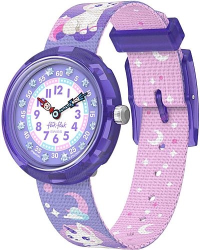  FLIK FLAK Cosmicat Purple Fabric Strap ZFBNP233
