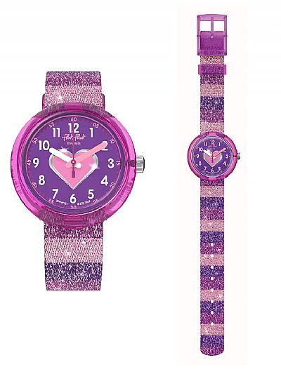  FLIK FLAK Stripy Glitter Multicolor Fabric Strap  ZFPNP127