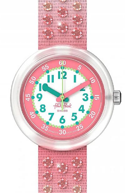  FLIK FLAK Sparkly Melon Fabric Strap  ZFPNP179
