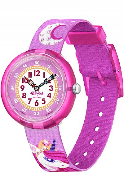  FLIK FLAK Dreaming Unicorn Crystals Multicolor Fabric Strap  ZFBNP195