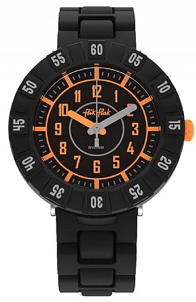  FLIK FLAK Catch U Black Plastic Strap  ZFCSP093