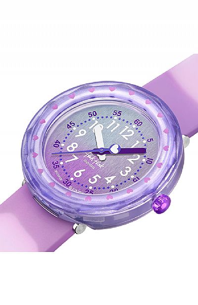  FLIK FLAK Fuze In Purple Rubber Strap  ZFCSP131