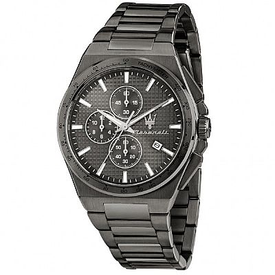 MASERATI Men's Watch VELOCITA SLIM, Chrono Anthracite R8873653006