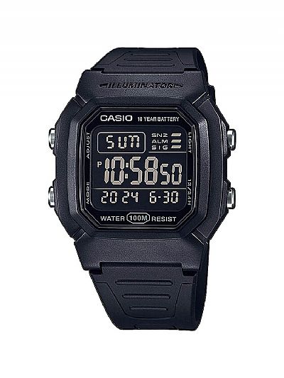 CASIO Standard Black Rubber Strap  W-800H-1BVES