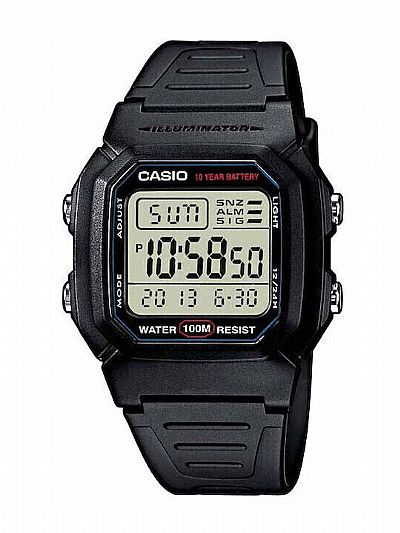 CASIO Standard Black Rubber Strap W-800H-1AVES