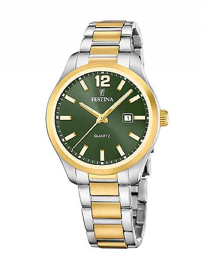 FESTINA Ladies two tone green dial F20739/4