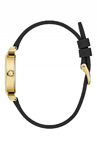 GUESS Array Crystals Black Leather Strap GW0912L4