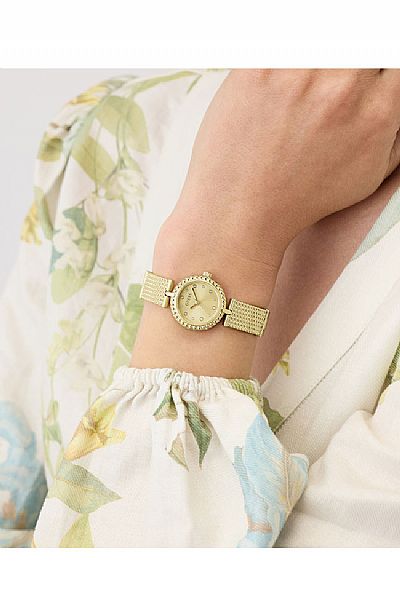 GUESS Holly Crystals Gold Stainless Steel Bracelet GW1017L2