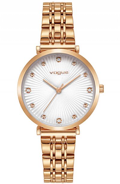 VOGUE Bliss Crystals Rose Gold Stainless Steel Bracelet 813751